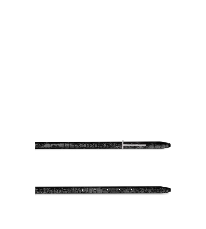 PRINTED CROC SLIM T BELT BLACK online