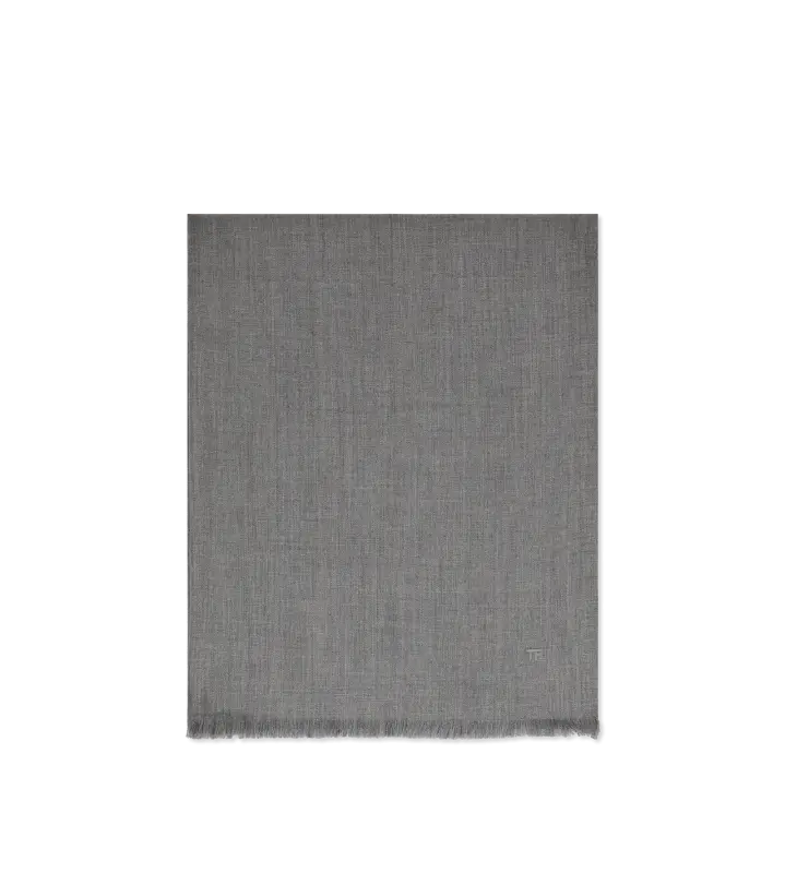 HERRINGBONE SILK SCARF GREY online