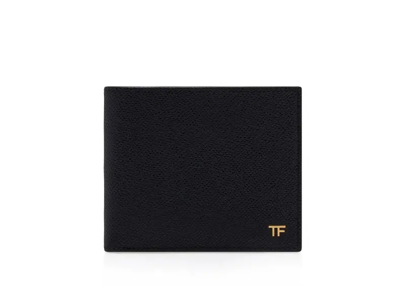 SMALL GRAIN LEATHER BIFOLD WALLET BLACK online