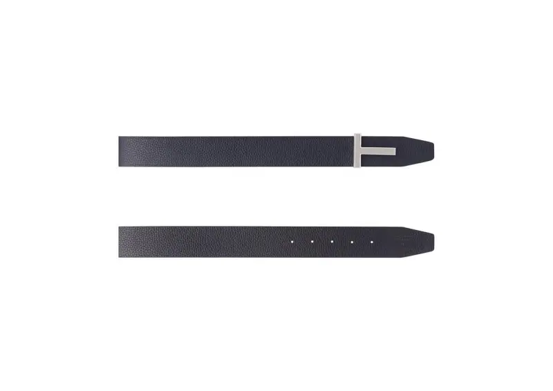 T ICON REVERSIBLE LEATHER BELT DARK NAVY + BLACK online