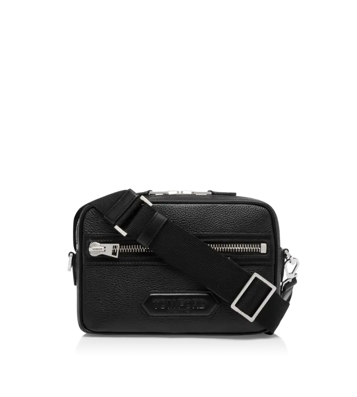 GRAIN LEATHER TRAVELLER SMALL MESSENGER BLACK online
