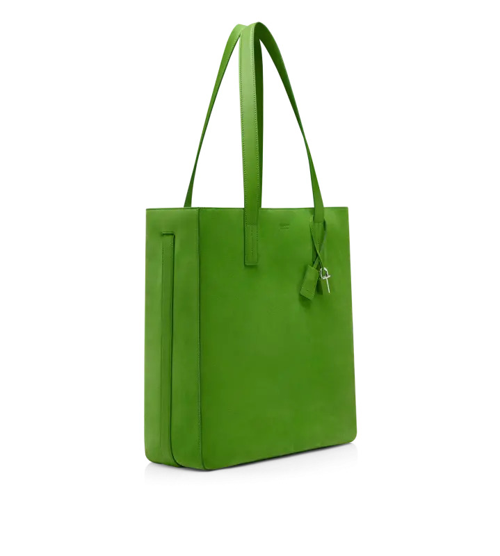 CASHMERE SUEDE NORTH SOUTH TOTE SUMMER GREEN online