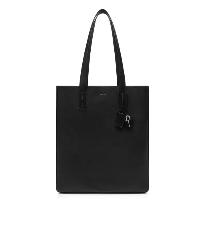 NATURAL LEATHER NORTH SOUTH TOTE BLACK online