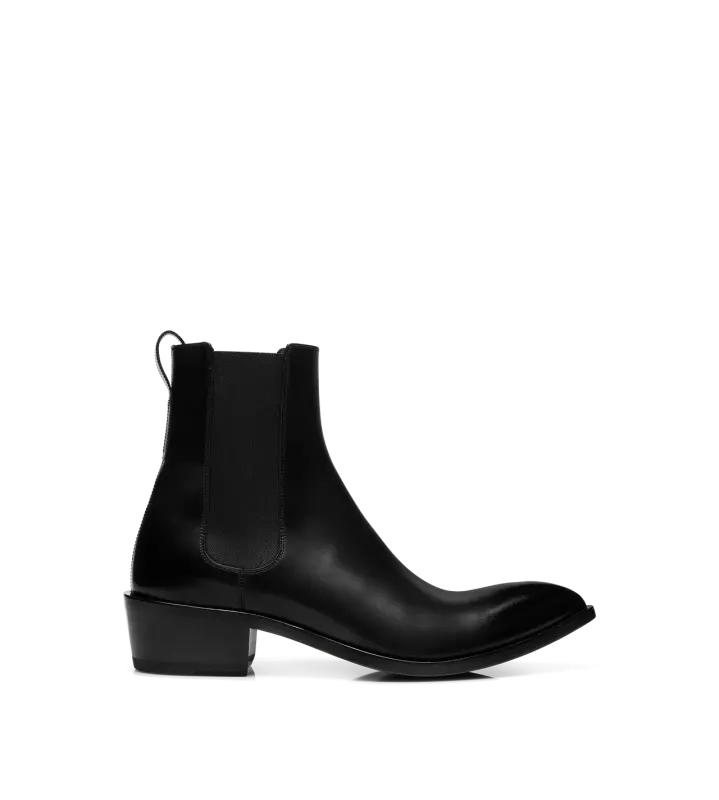 BURNISHED LEATHER CHELSEA BOOT BLACK online