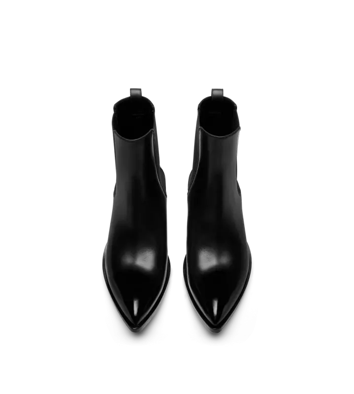 BURNISHED LEATHER CHELSEA BOOT BLACK online