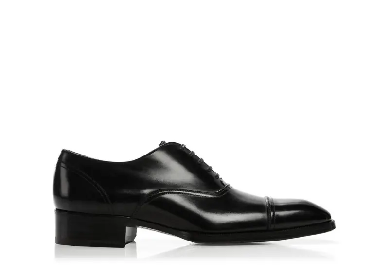 GIANNI LACE UP CAP TOE BLACK online