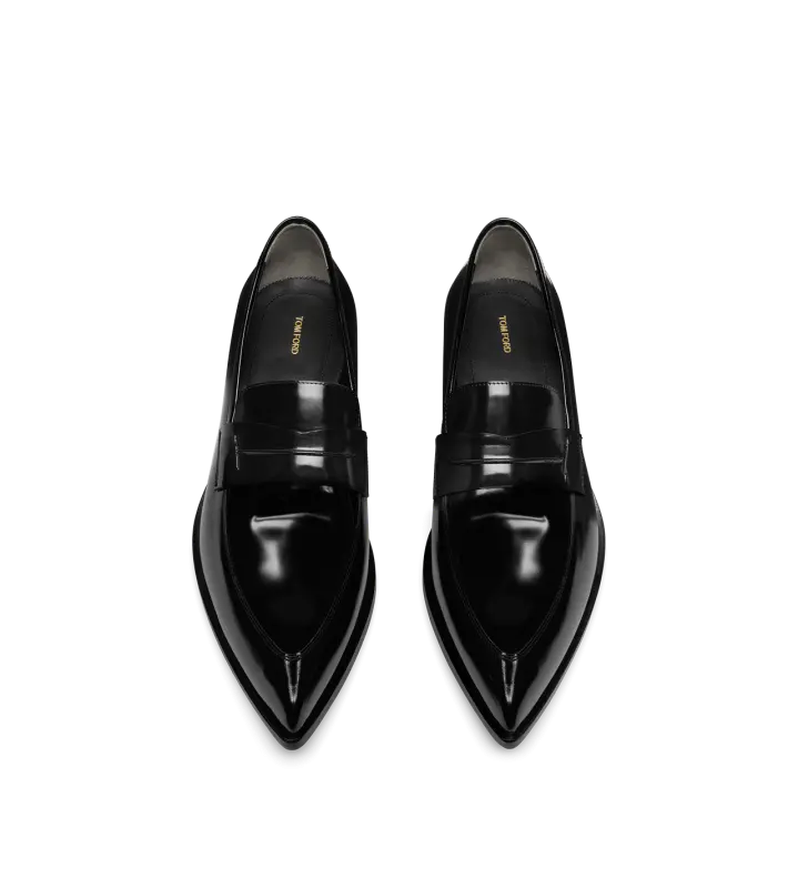 BRUSHED LEATHER LOAFER BLACK online