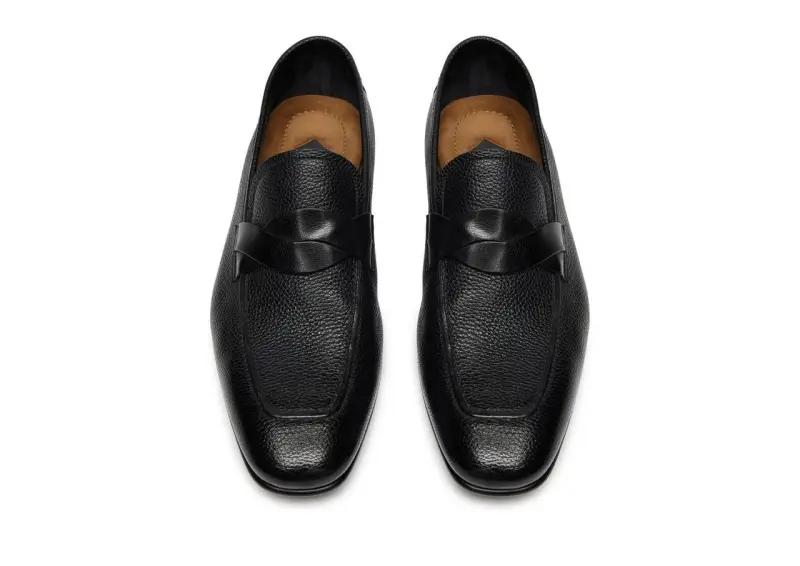 GRAIN LEATHER SEAN TWISTED BAND LOAFER BLACK online
