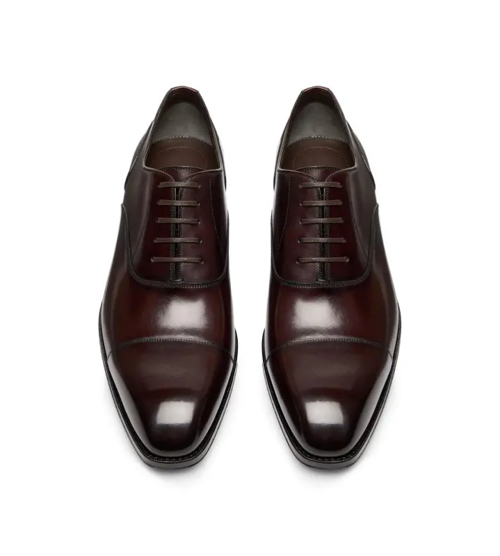 BURNISHED LEATHER ELKAN LACE UP BURNT online