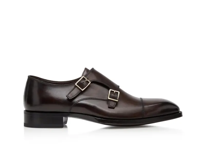 BURNISHED LEATHER ELKAN MONK STRAP BRUNO online