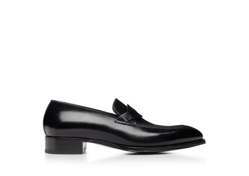 BURNISHED LEATHER ELKAN TWISTED BAND LOAFER BLACK online