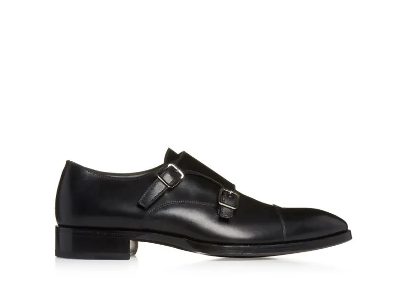 ELKAN DOUBLE MONK STRAPS BLACK online