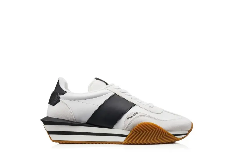 SUEDE ECO-FRIENDLY MATERIAL JAMES SNEAKER WHITE/BLACK + CREAM online