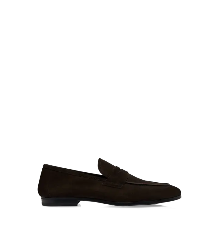 SUEDE SEAN TWISTED BAND LOAFER BROWN online