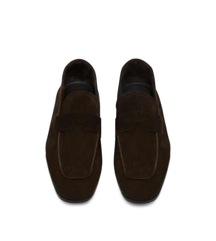SUEDE SEAN TWISTED BAND LOAFER BROWN online
