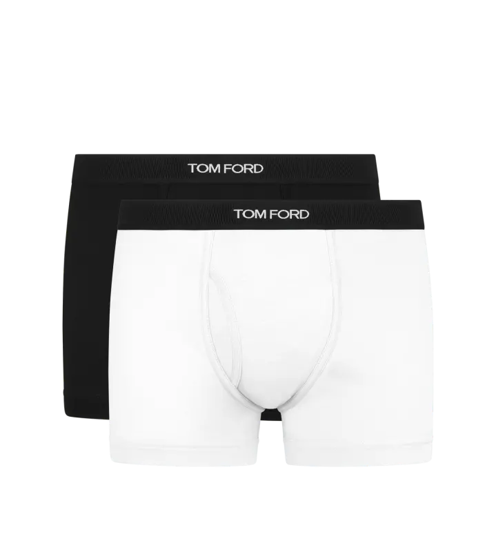 COTTON BOXER BRIEFS TWO PACK WHITE online