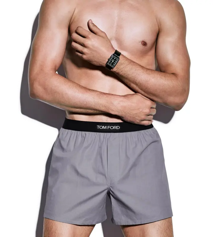 COTTON BOXERS MID GREY online