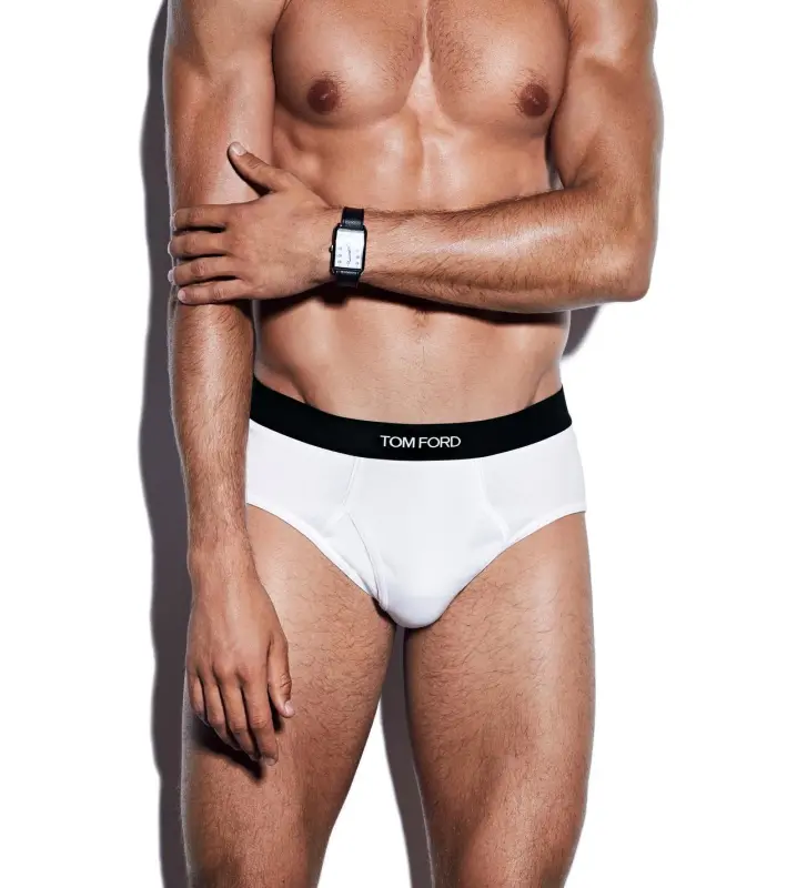 COTTON BRIEFS TWO PACK WHITE online