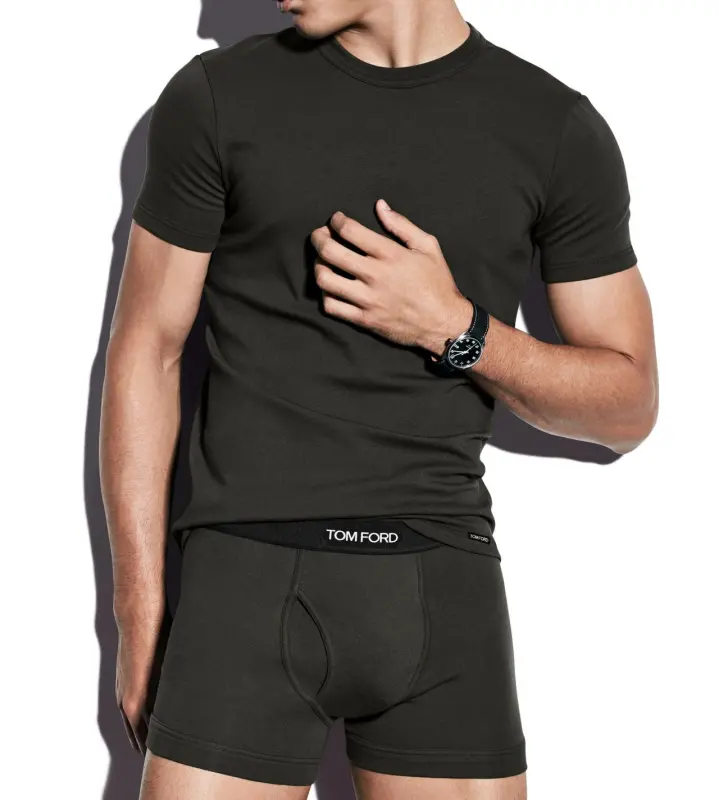 COTTON CREWNECK T-SHIRT MILITARY GREEN online