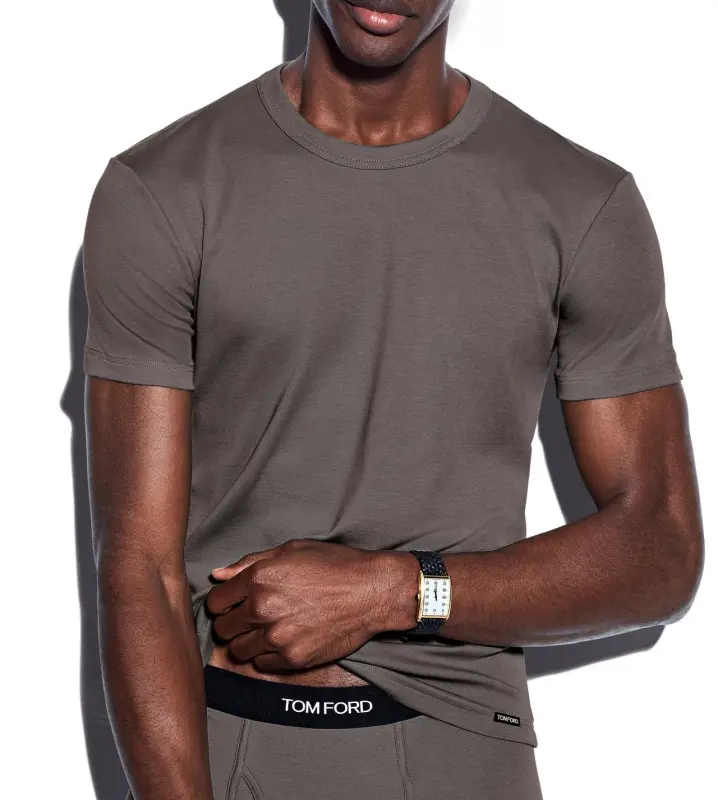 COTTON CREWNECK T-SHIRT SLATE online