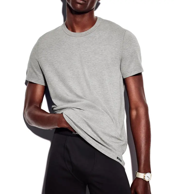 COTTON MODAL CREWNECK T-SHIRT GREY online