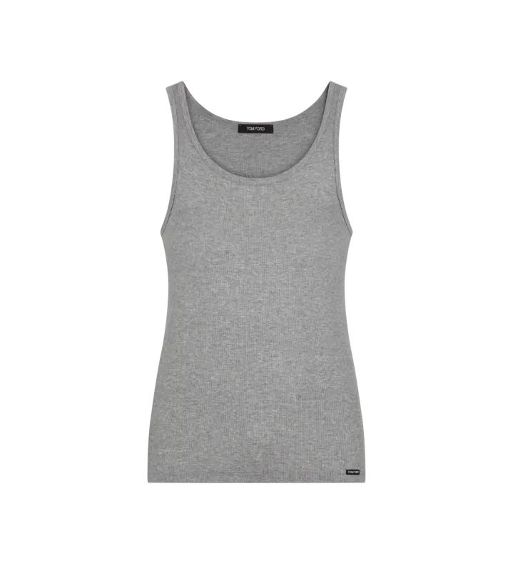 COTTON MODAL RIB TANK GREY online