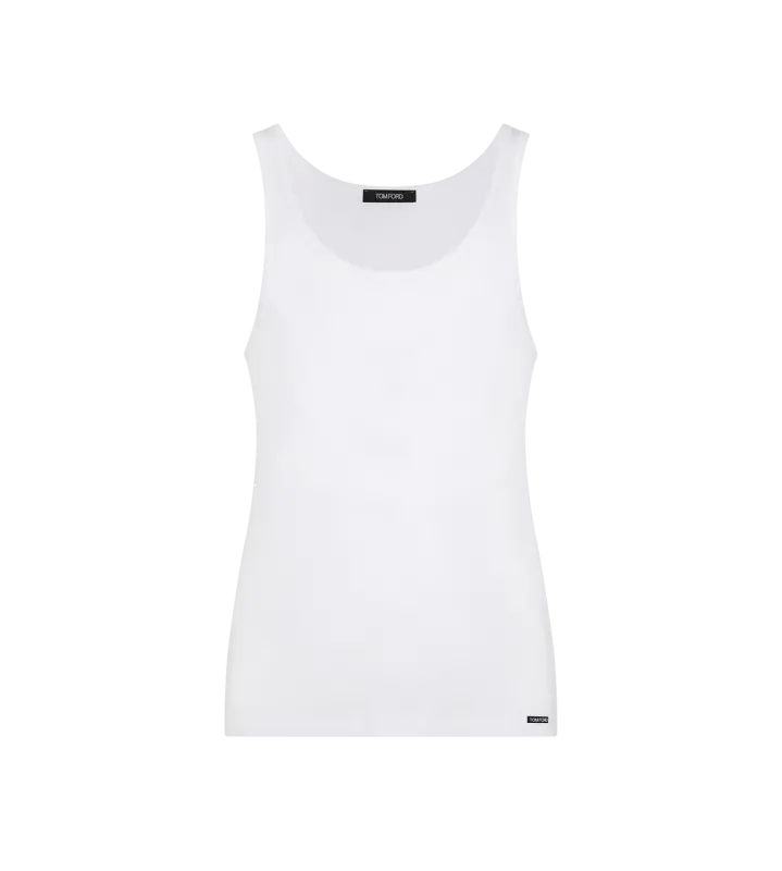 COTTON MODAL RIB TANK WHITE online