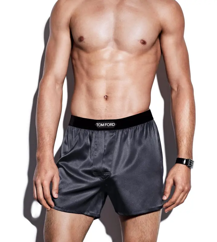 SILK BOXERS DARK GREY online