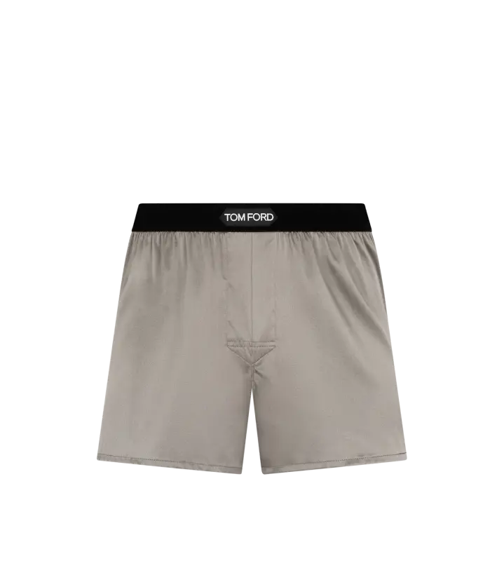 SILK BOXERS LIGHT GREY online
