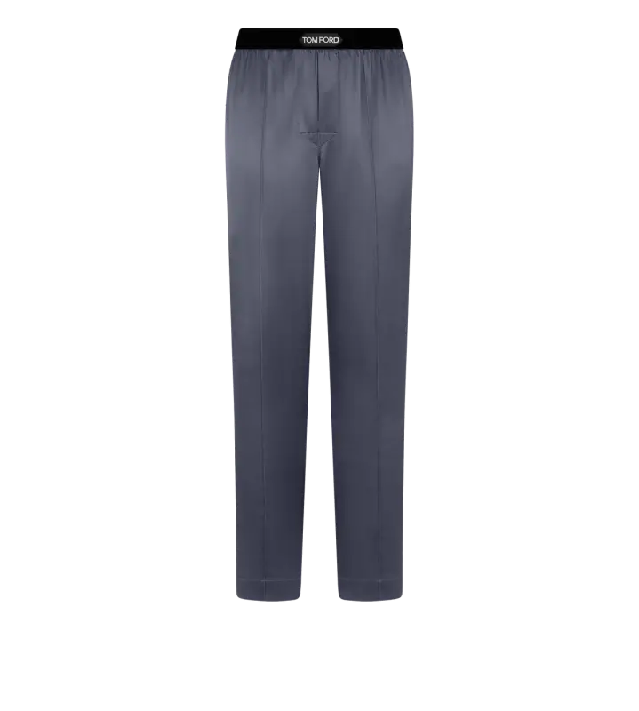 SILK PAJAMA PANTS DARK GREY online