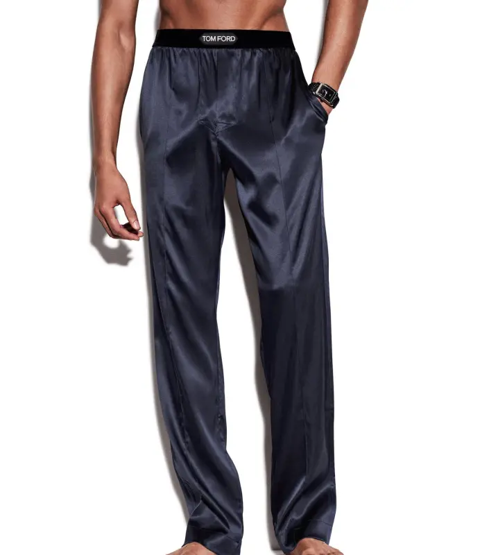 SILK PAJAMA PANTS PURPLE DUSK online