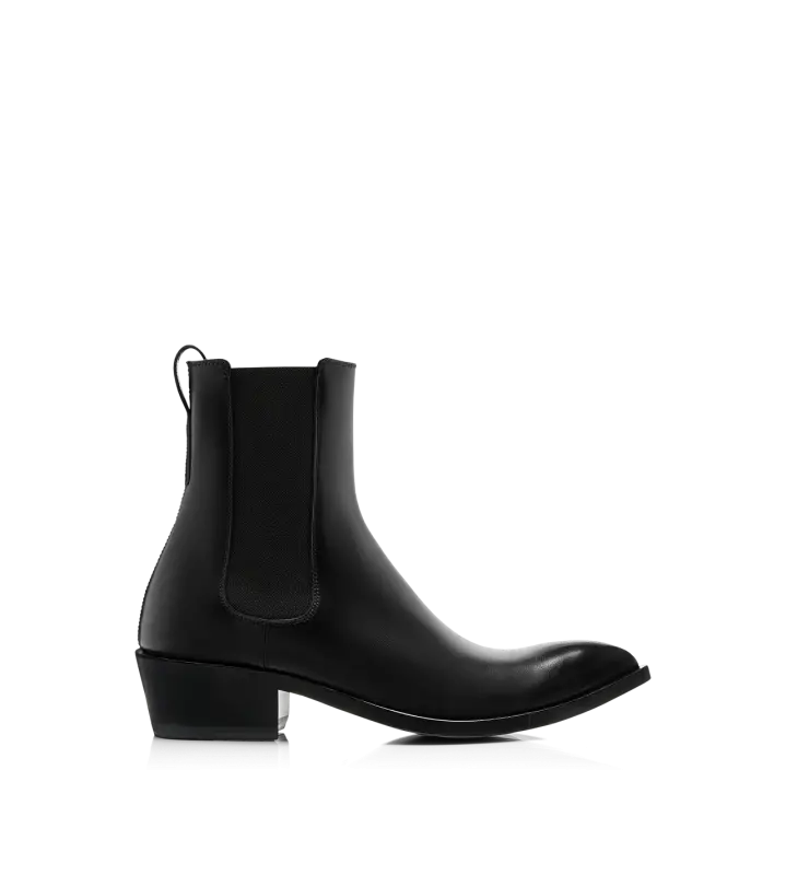 BURNISHED LEATHER CHELSEA BOOT BLACK online