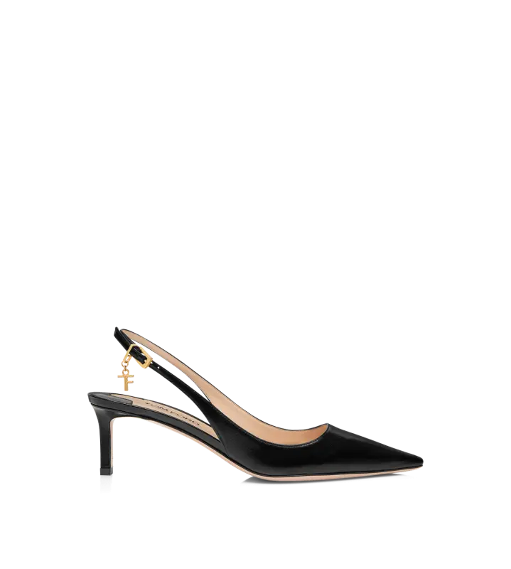 SHINY LEATHER ANGELINA SLINGBACK BLACK online